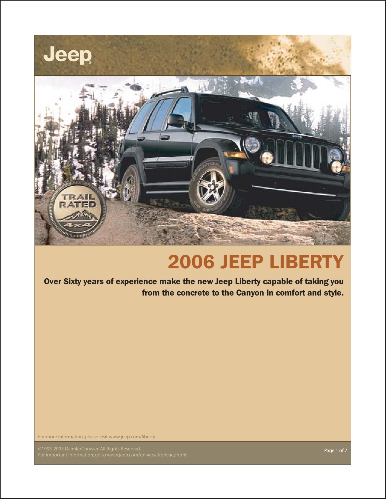 2006 Jeep Liberty Brochure Page 5
